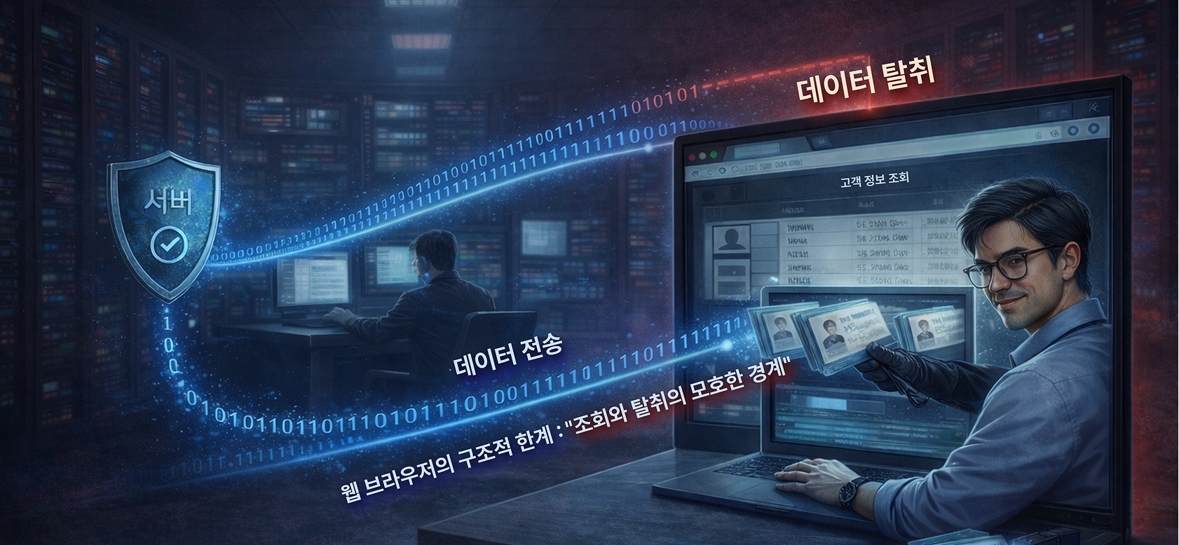 웹 브라우저의 구조적 한계: 보여준다는 것은 이미 넘겨줬다는 것