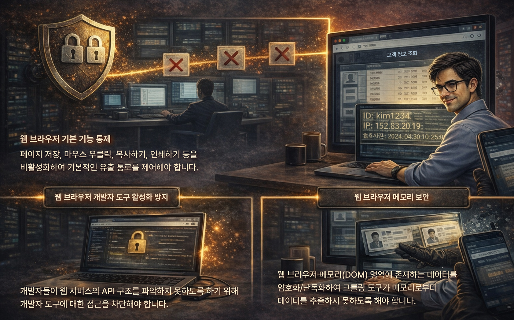웹 브라우저의 구조적 한계: 보여준다는 것은 이미 넘겨줬다는 것